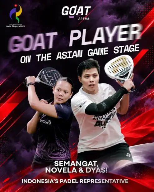 GOAT player on the Asian Game stage poster